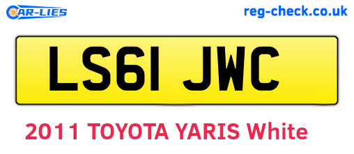 LS61JWC are the vehicle registration plates.