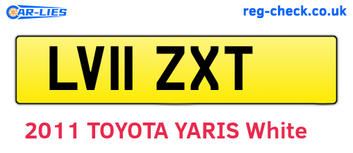LV11ZXT are the vehicle registration plates.