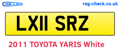 LX11SRZ are the vehicle registration plates.