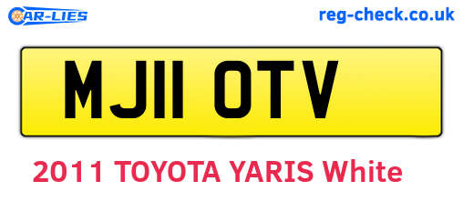 MJ11OTV are the vehicle registration plates.