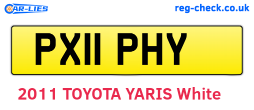PX11PHY are the vehicle registration plates.