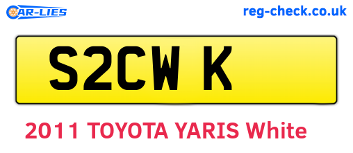 S2CWK are the vehicle registration plates.