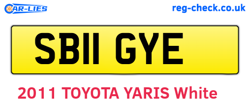 SB11GYE are the vehicle registration plates.