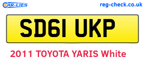 SD61UKP are the vehicle registration plates.