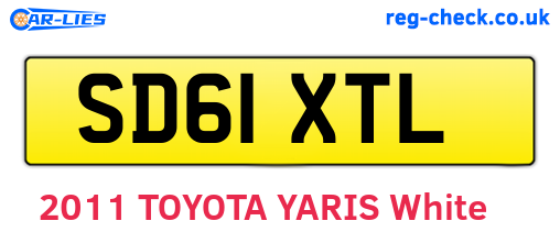 SD61XTL are the vehicle registration plates.