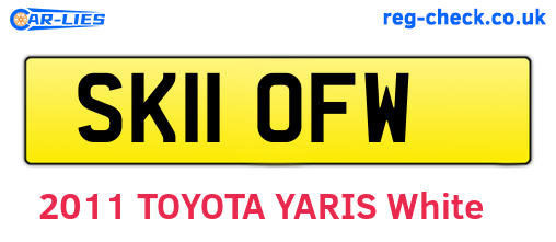 SK11OFW are the vehicle registration plates.