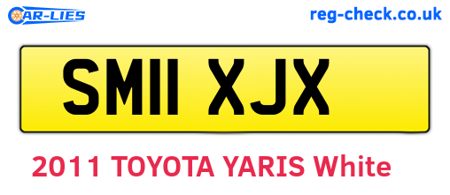 SM11XJX are the vehicle registration plates.