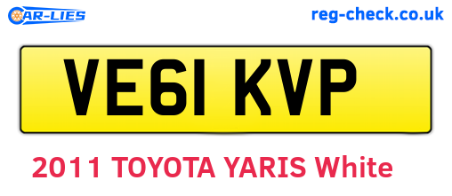 VE61KVP are the vehicle registration plates.