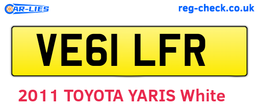 VE61LFR are the vehicle registration plates.