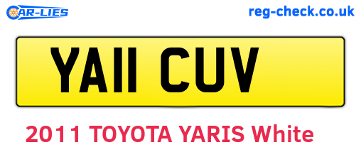 YA11CUV are the vehicle registration plates.