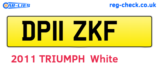 DP11ZKF are the vehicle registration plates.