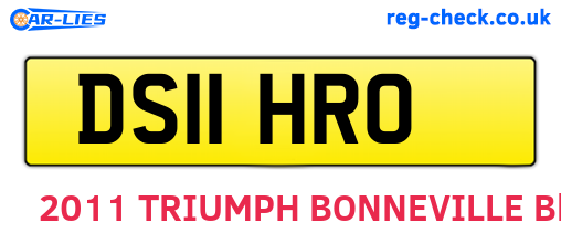 DS11HRO are the vehicle registration plates.
