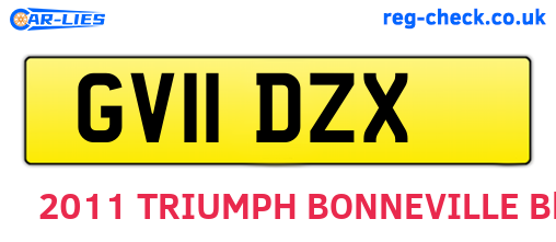 GV11DZX are the vehicle registration plates.
