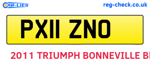 PX11ZNO are the vehicle registration plates.