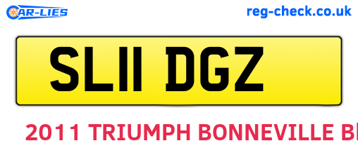 SL11DGZ are the vehicle registration plates.
