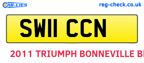 SW11CCN are the vehicle registration plates.