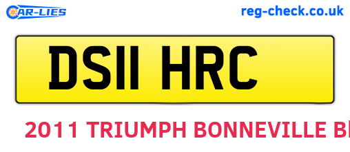 DS11HRC are the vehicle registration plates.