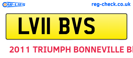LV11BVS are the vehicle registration plates.