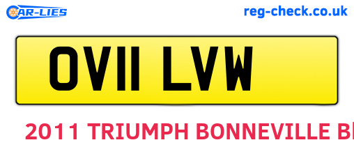 OV11LVW are the vehicle registration plates.