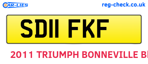 SD11FKF are the vehicle registration plates.