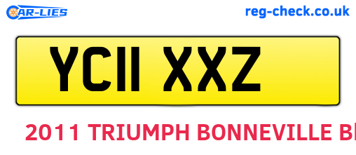 YC11XXZ are the vehicle registration plates.