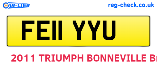 FE11YYU are the vehicle registration plates.