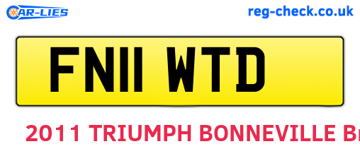FN11WTD are the vehicle registration plates.
