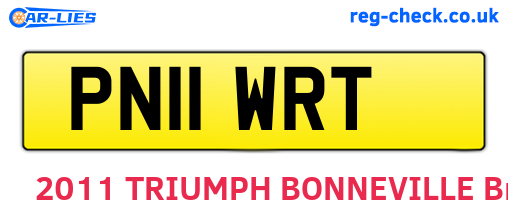 PN11WRT are the vehicle registration plates.