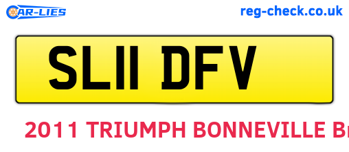 SL11DFV are the vehicle registration plates.