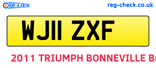 WJ11ZXF are the vehicle registration plates.