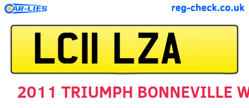 LC11LZA are the vehicle registration plates.