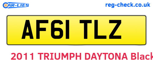 AF61TLZ are the vehicle registration plates.