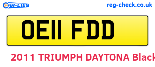 OE11FDD are the vehicle registration plates.