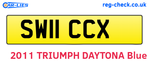 SW11CCX are the vehicle registration plates.