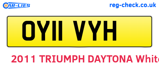 OY11VYH are the vehicle registration plates.