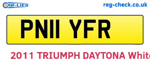 PN11YFR are the vehicle registration plates.