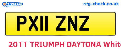 PX11ZNZ are the vehicle registration plates.