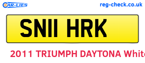 SN11HRK are the vehicle registration plates.