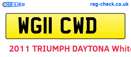 WG11CWD are the vehicle registration plates.