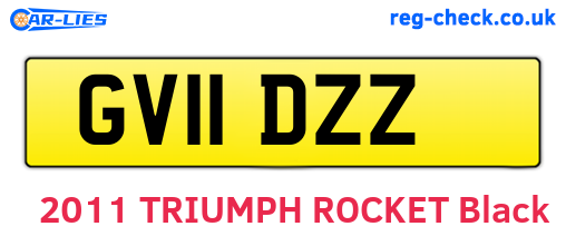 GV11DZZ are the vehicle registration plates.