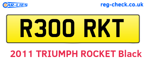 R300RKT are the vehicle registration plates.