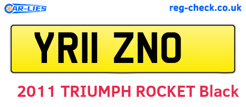 YR11ZNO are the vehicle registration plates.