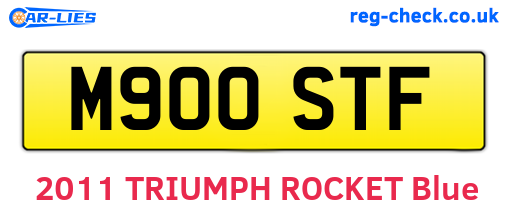 M900STF are the vehicle registration plates.