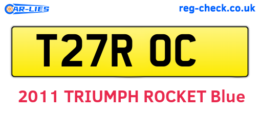 T27ROC are the vehicle registration plates.