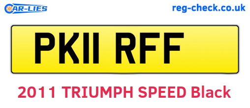 PK11RFF are the vehicle registration plates.