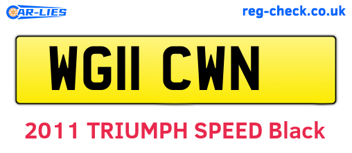 WG11CWN are the vehicle registration plates.