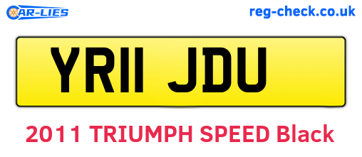 YR11JDU are the vehicle registration plates.