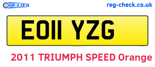 EO11YZG are the vehicle registration plates.