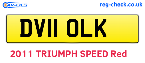 DV11OLK are the vehicle registration plates.