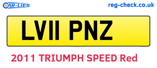 LV11PNZ are the vehicle registration plates.